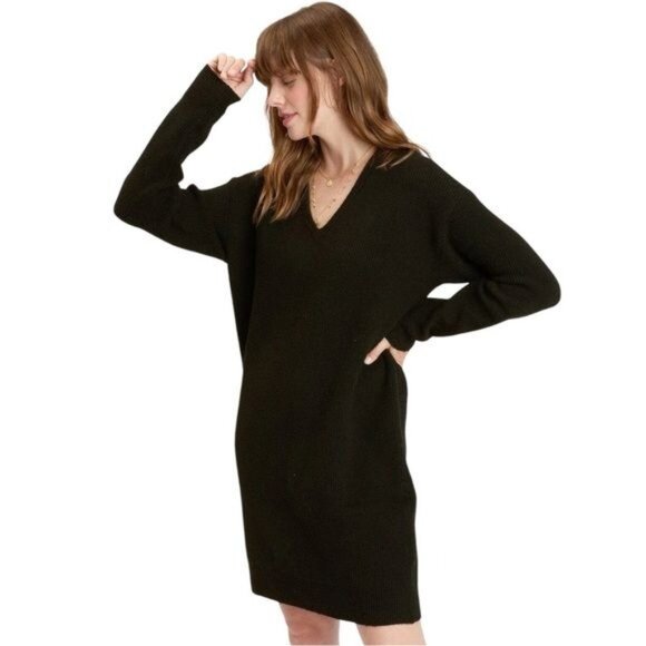 NEW Threads 4 Thought Ribbed Super Soft Florentine Sweater Dress Chic Holiday M - Picture 2 of 8